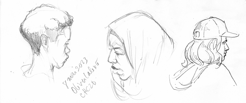 Students sketch